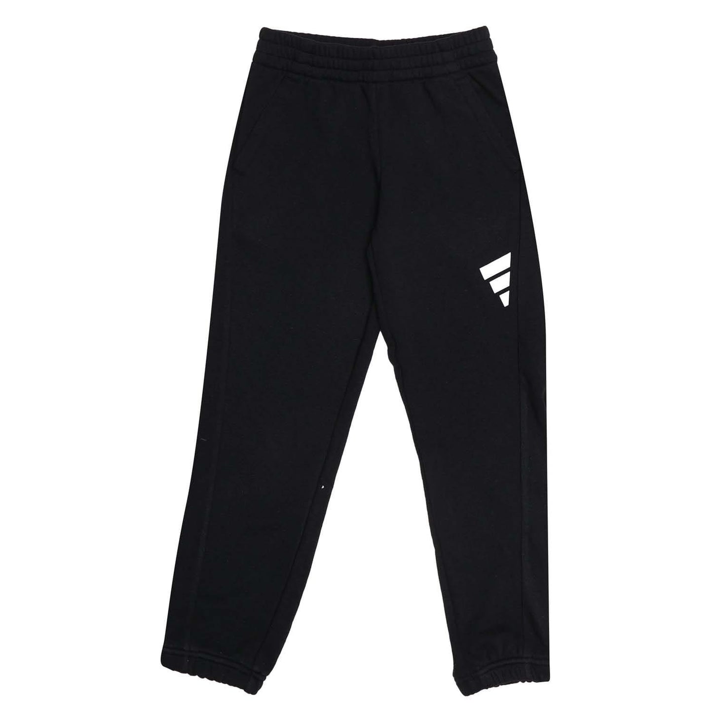 Black-White - Back - Adidas Childrens-Kids Future Icons Stripes Jogging Bottoms