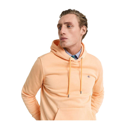 Orange - Side - Gant Mens Shield Regular Hoodie