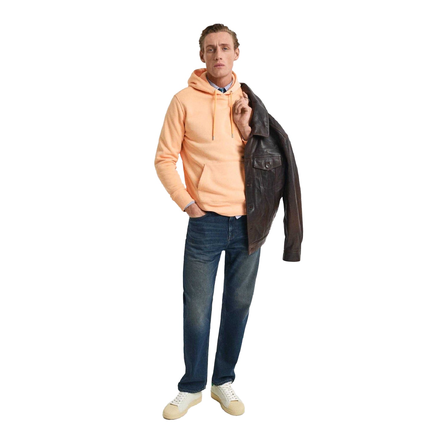 Orange - Lifestyle - Gant Mens Shield Regular Hoodie