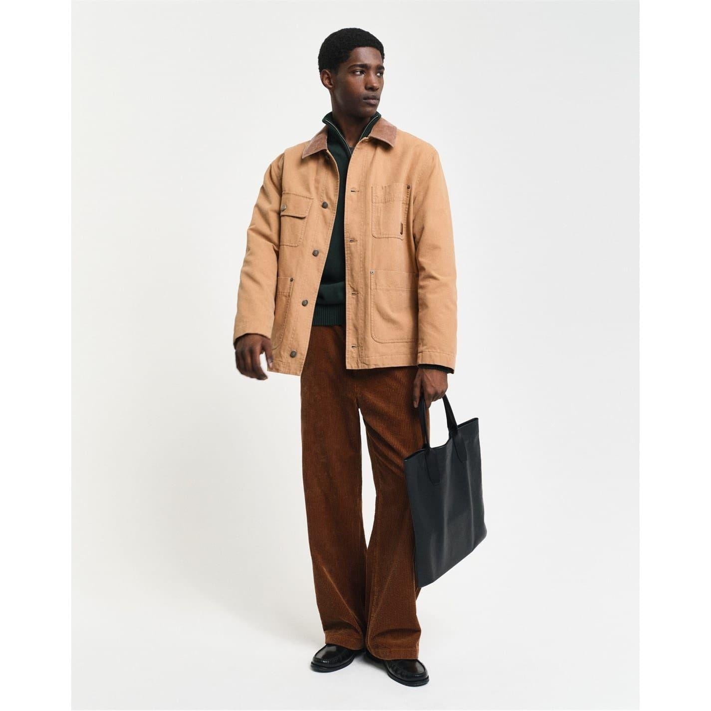 Tartan Green - Side - Gant Mens Micro Textured Half Zip Sweatshirt