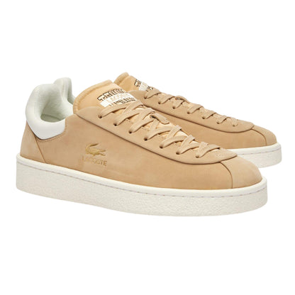 Brown - Front - Lacoste Womens-Ladies Baseshot Premium Suede Trainers