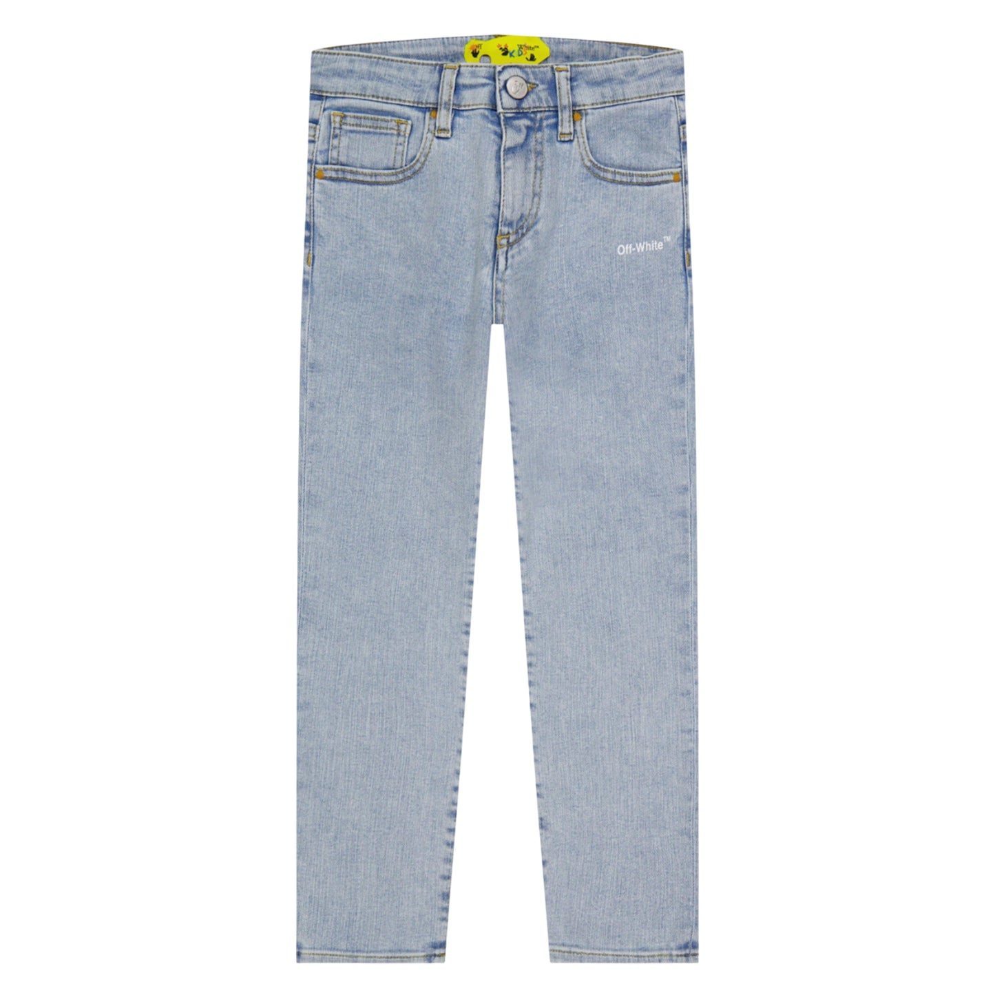 Light Blue - Front - Off White Childrens-Kids Rubber Arrow Denim Jeans
