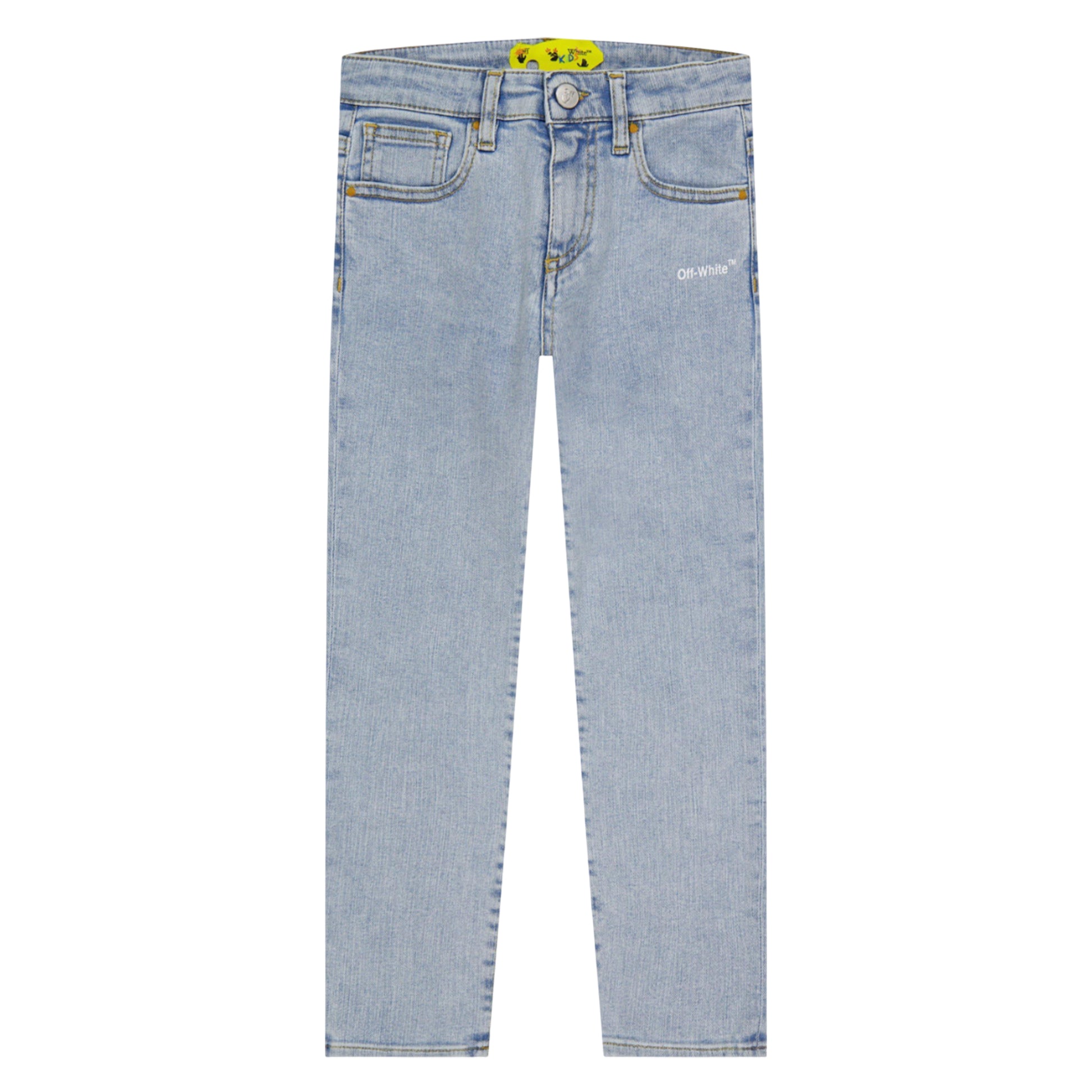 Light Blue - Front - Off White Childrens-Kids Rubber Arrow Denim Jeans