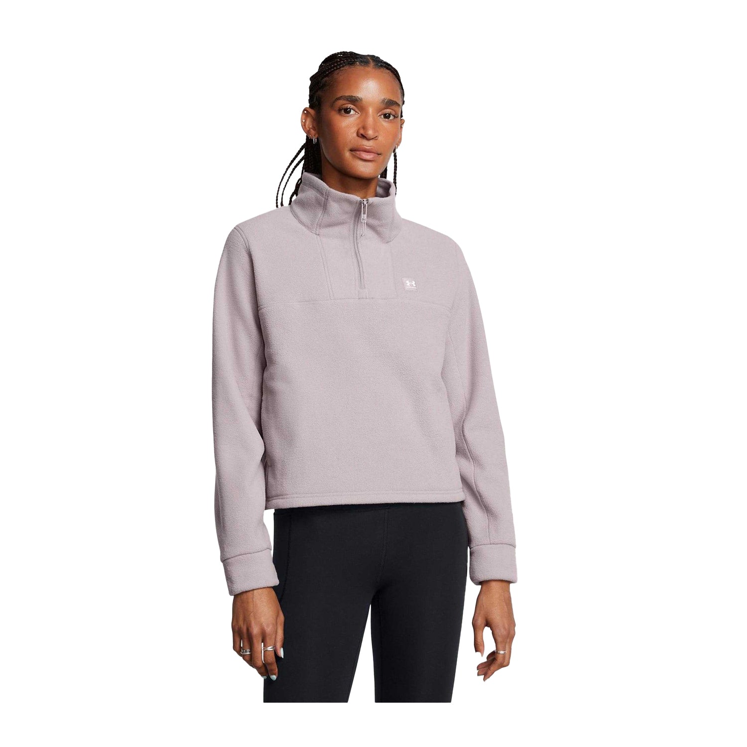 Grey - Lifestyle - Under Armour Womens-Ladies Expanse Half Zip Fleece Top