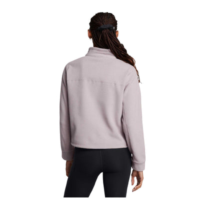 Grey - Pack Shot - Under Armour Womens-Ladies Expanse Half Zip Fleece Top
