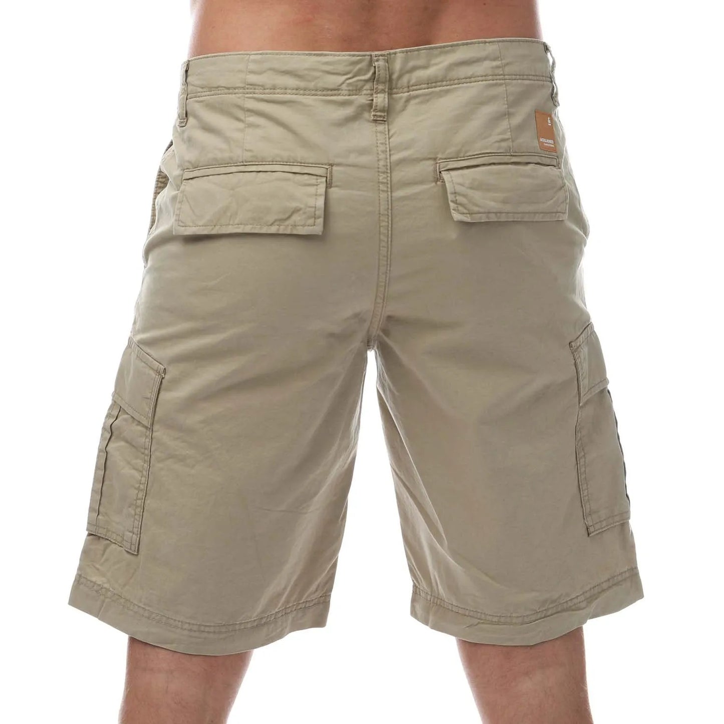 Olive - Back - Jack And Jones Mens Zeus Cargo Shorts