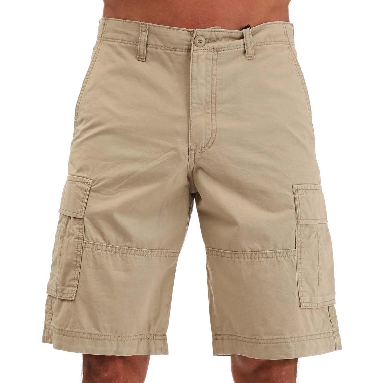 Beige - Front - Jack And Jones Mens Zeus Cargo Shorts