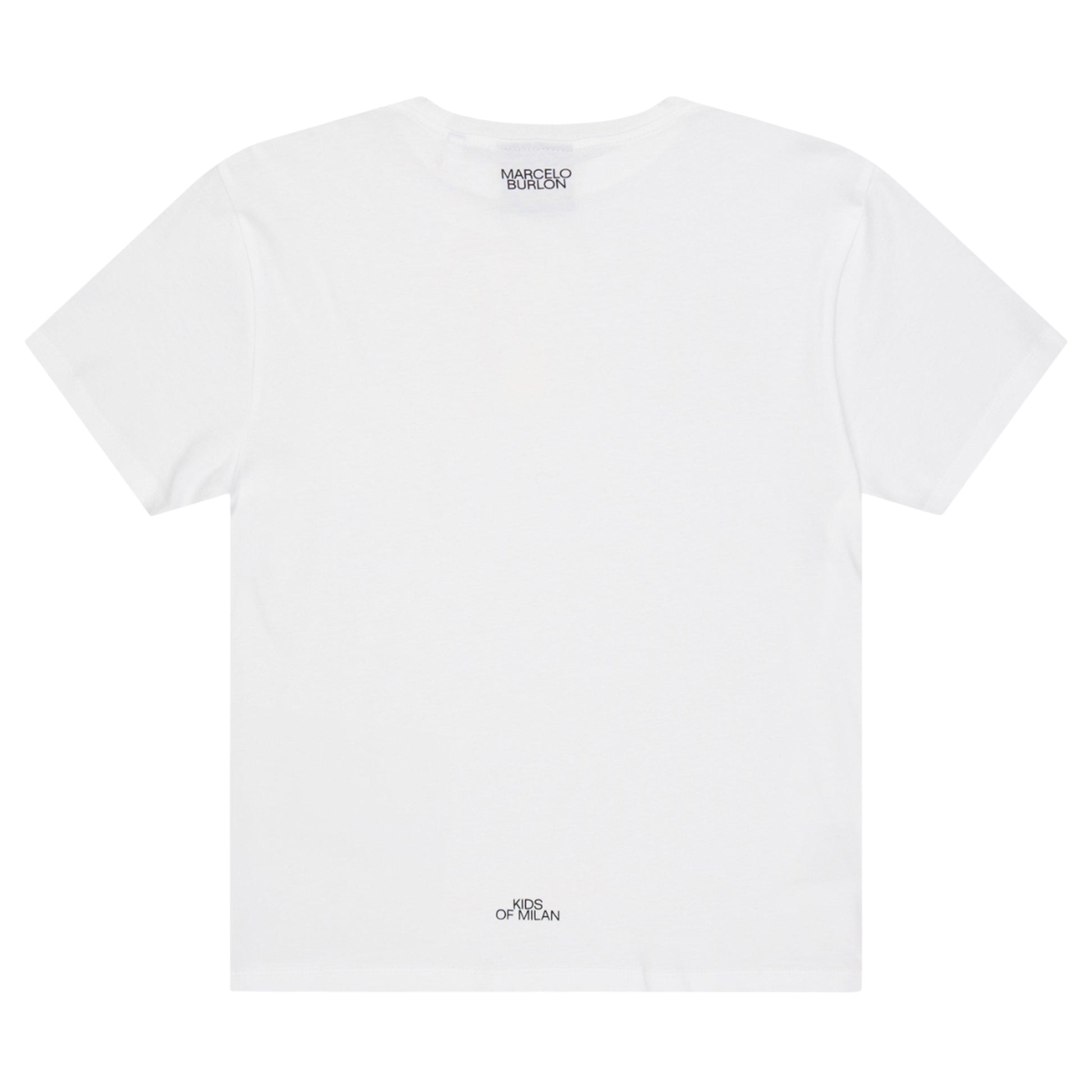 White - Back - Marcelo Burlon Childrens-Kids Feather Necklace T-Shirt