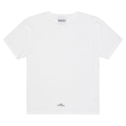 White - Back - Marcelo Burlon Childrens-Kids Feather Necklace T-Shirt