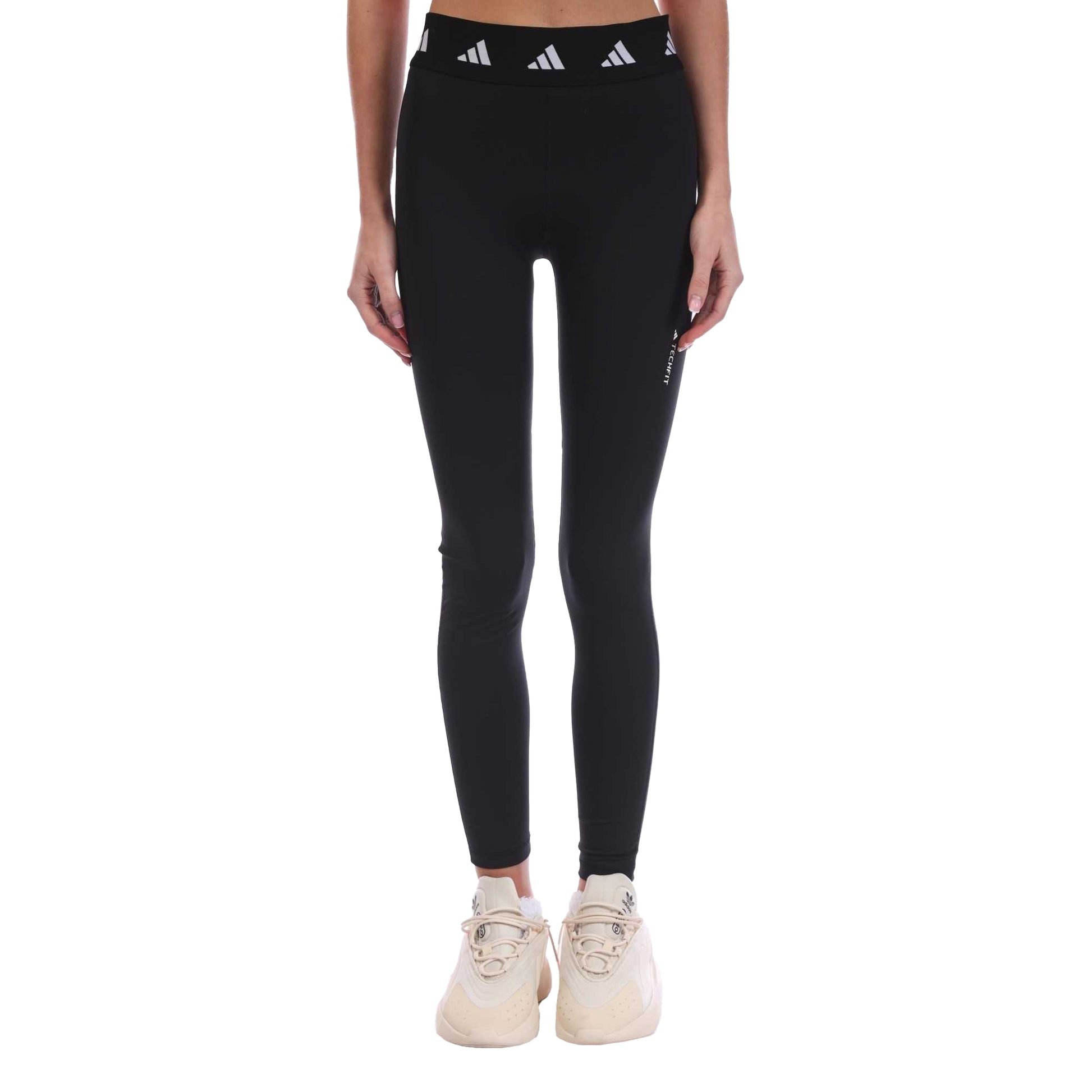 Black - Front - Adidas Womens-Ladies Techfit Period Proof Leggings