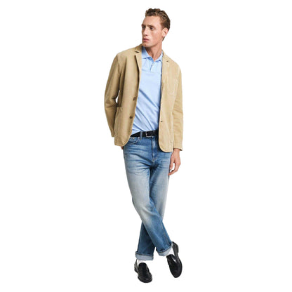 Blue - Lifestyle - Gant Mens Shield Pique Polo Shirt
