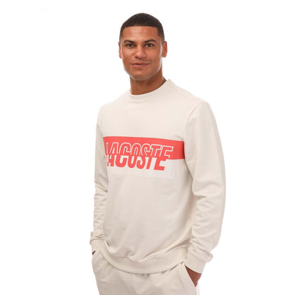 White - Front - Lacoste Unisex Adult Lounge Sweatshirt