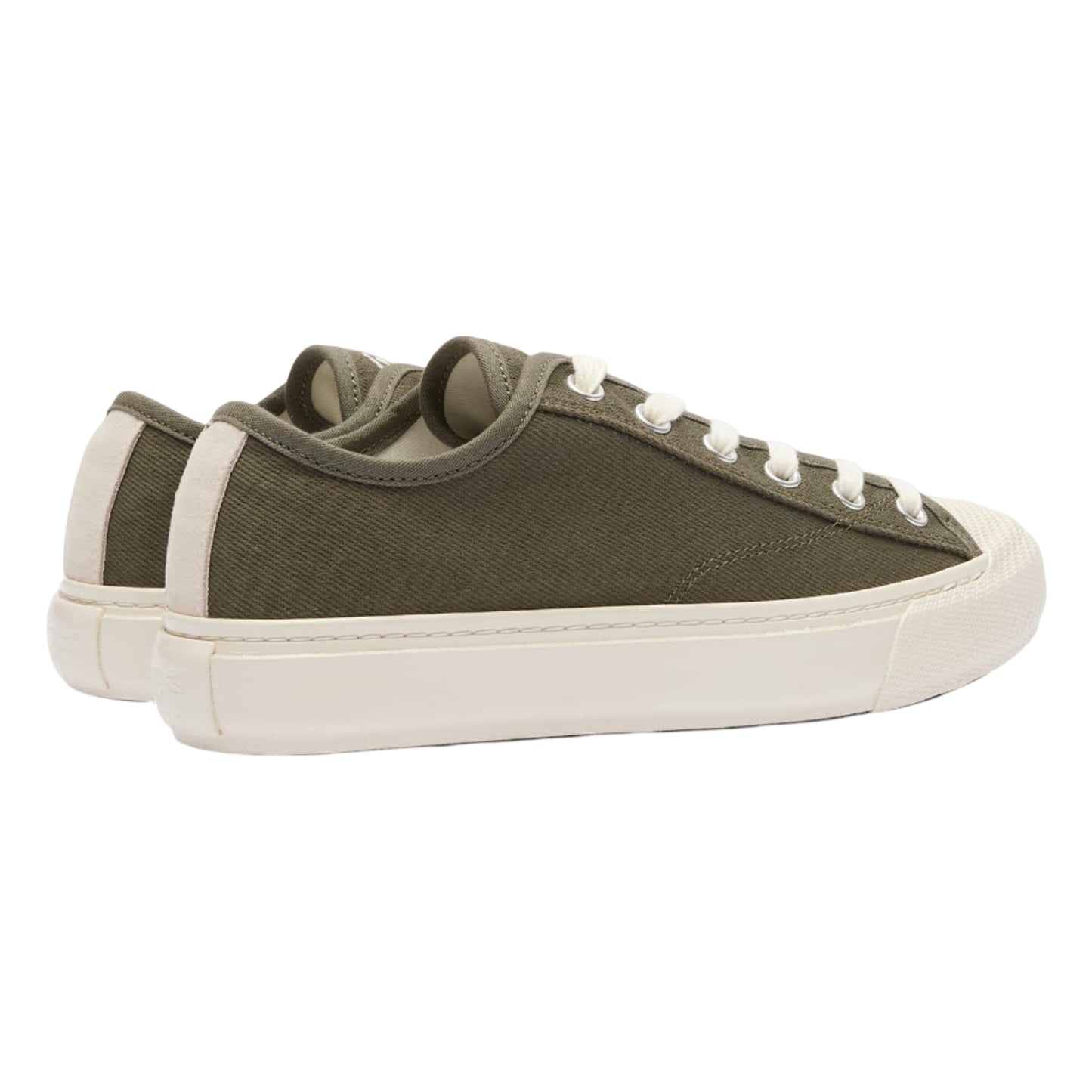 Khaki - Back - Lacoste Mens Backcourt 2.0 Suede Trainers