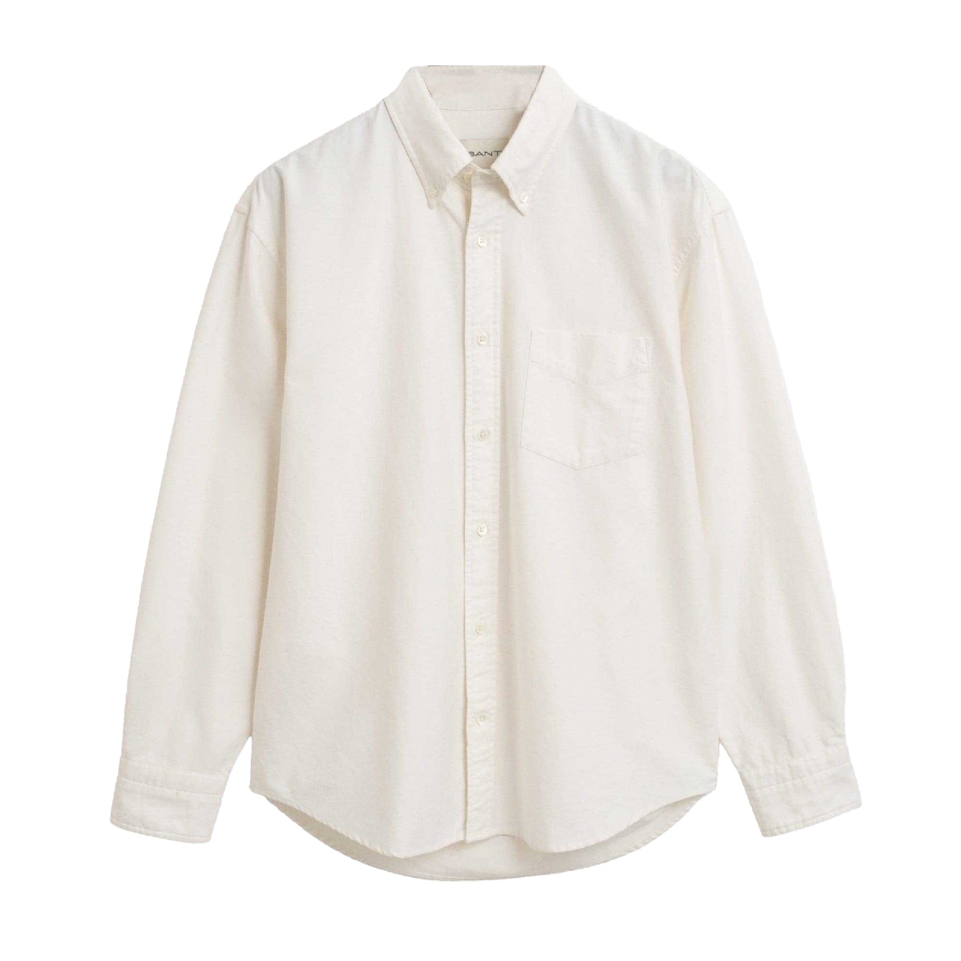 Cream - Front - Gant Mens Heritage Long-Sleeved Shirt