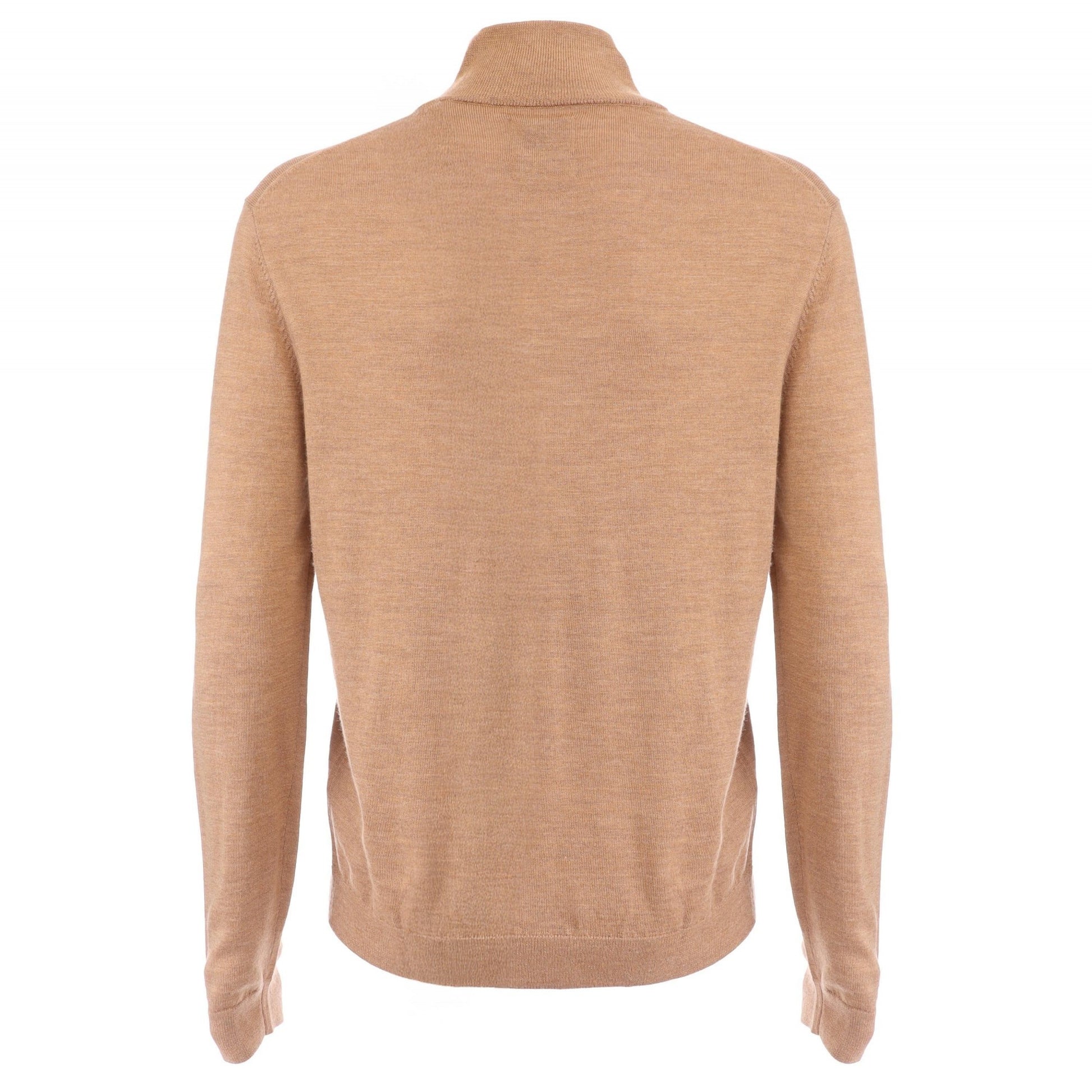 Sand - Back - Gant Mens Extrafine Merino Wool Full Zip Cardigan