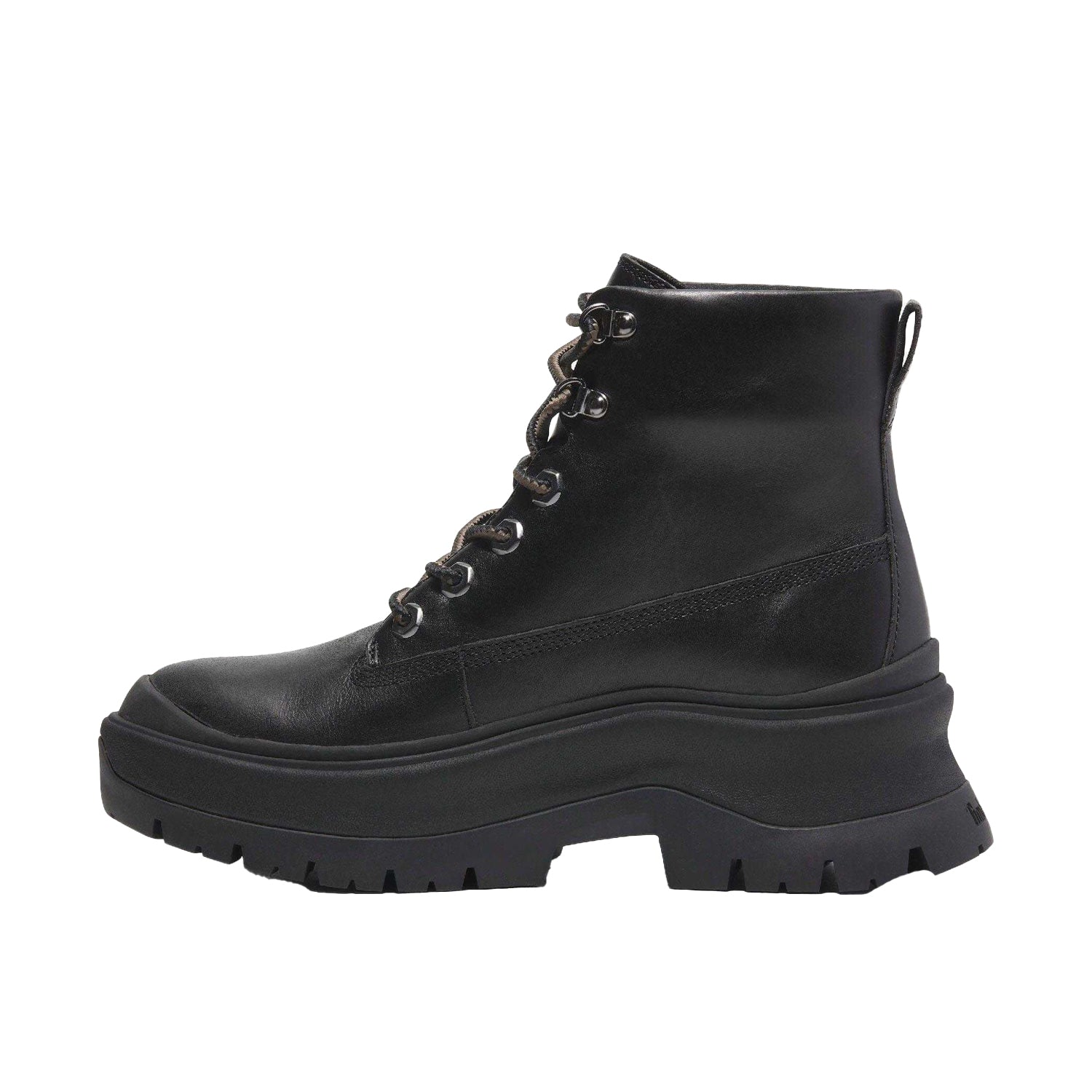 Black - Back - Timberland Womens-Ladies Roxie Lane Leather Lace Up Ankle Boots