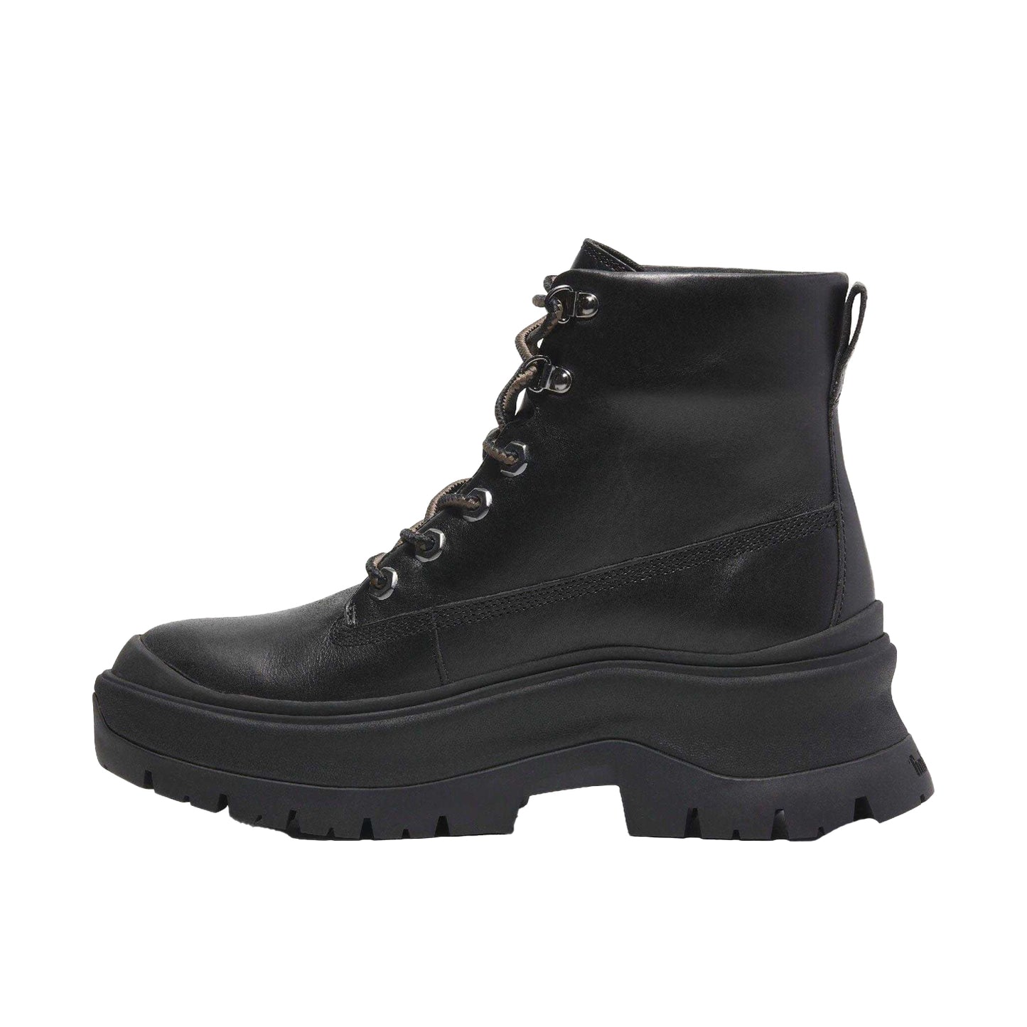 Black - Back - Timberland Womens-Ladies Roxie Lane Leather Lace Up Ankle Boots