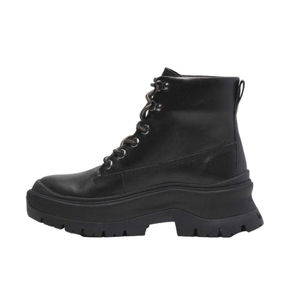 Black - Back - Timberland Womens-Ladies Roxie Lane Leather Lace Up Ankle Boots