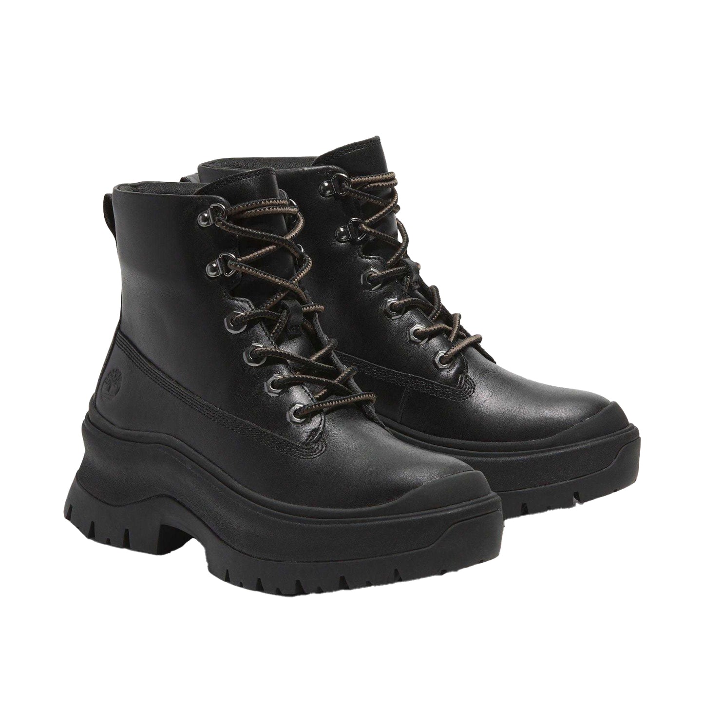 Black - Pack Shot - Timberland Womens-Ladies Roxie Lane Leather Lace Up Ankle Boots