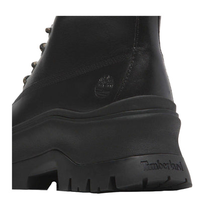 Black - Close up - Timberland Womens-Ladies Roxie Lane Leather Lace Up Ankle Boots