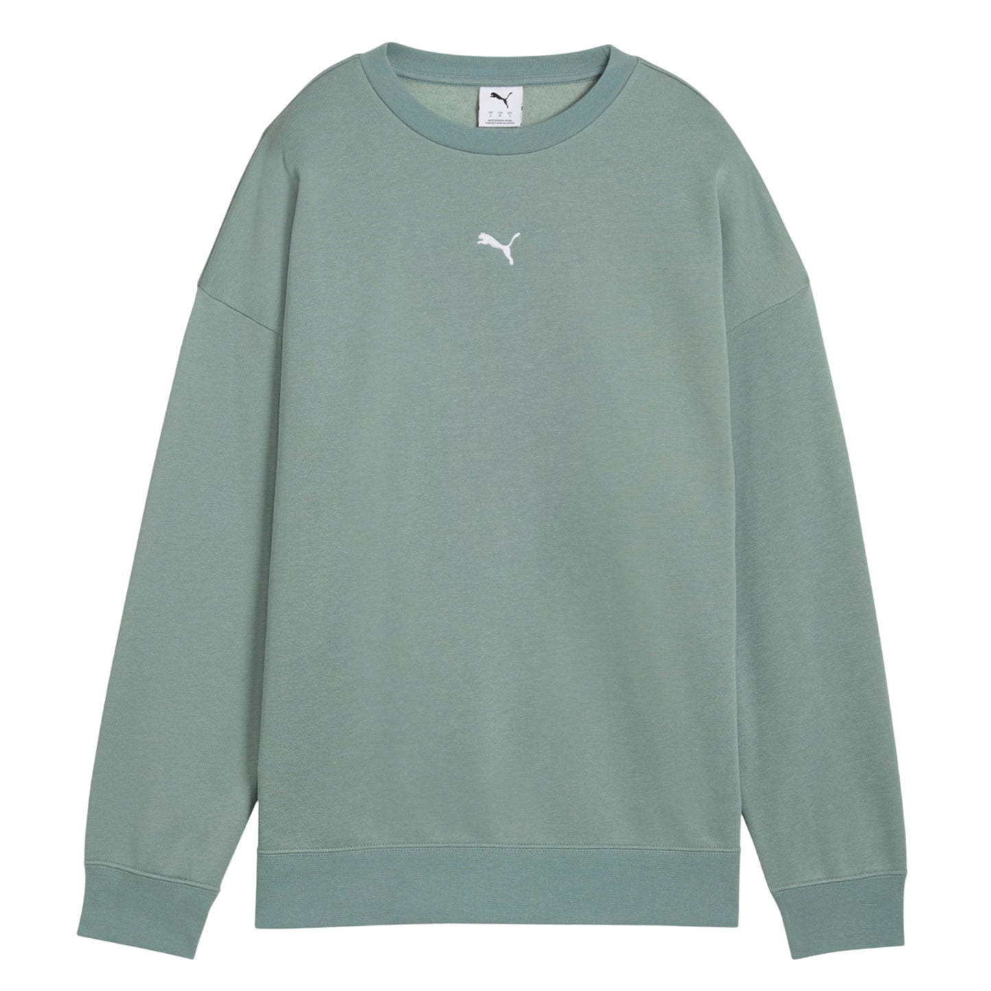 Green - Front - Puma Mens Crew Neck Oversized Sweatshirt