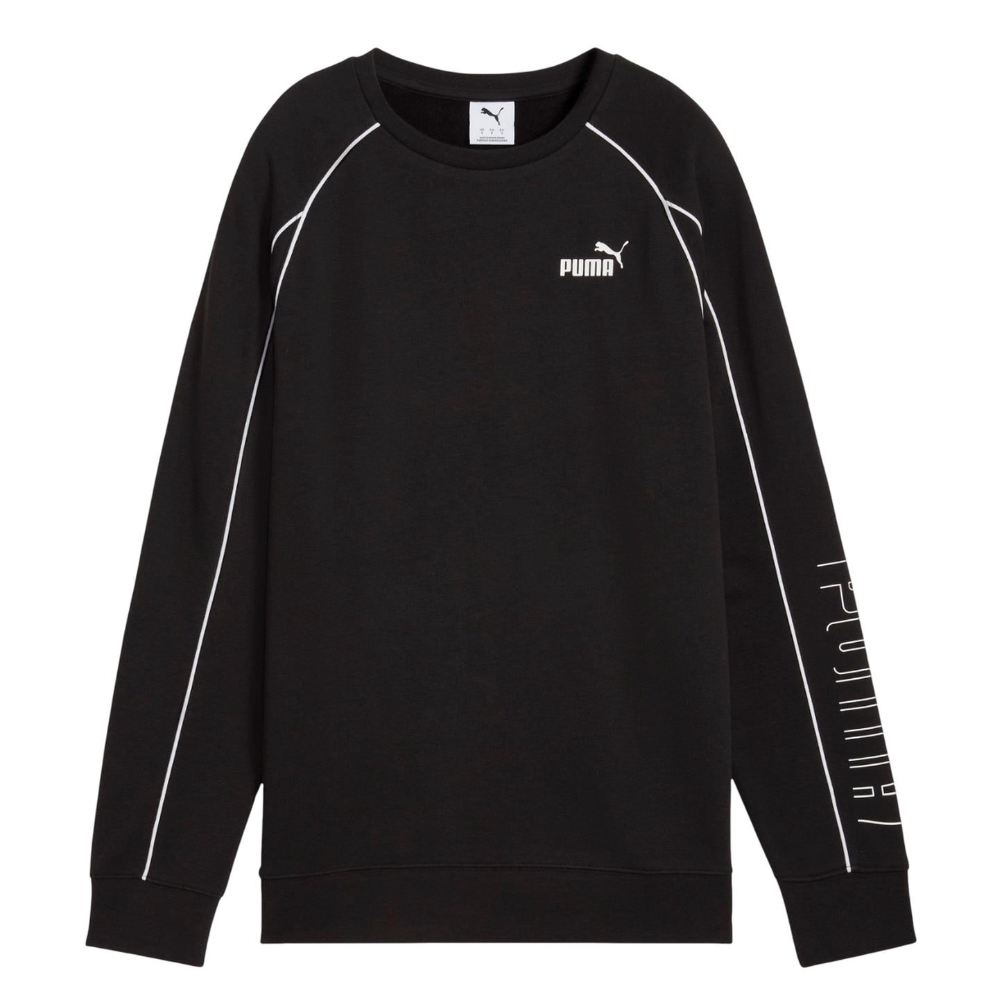 Black - Front - Puma Mens Crew Neck Relaxed Fit Sport Sweatshirt