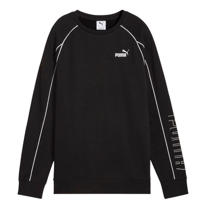Black - Front - Puma Mens Crew Neck Relaxed Fit Sport Sweatshirt