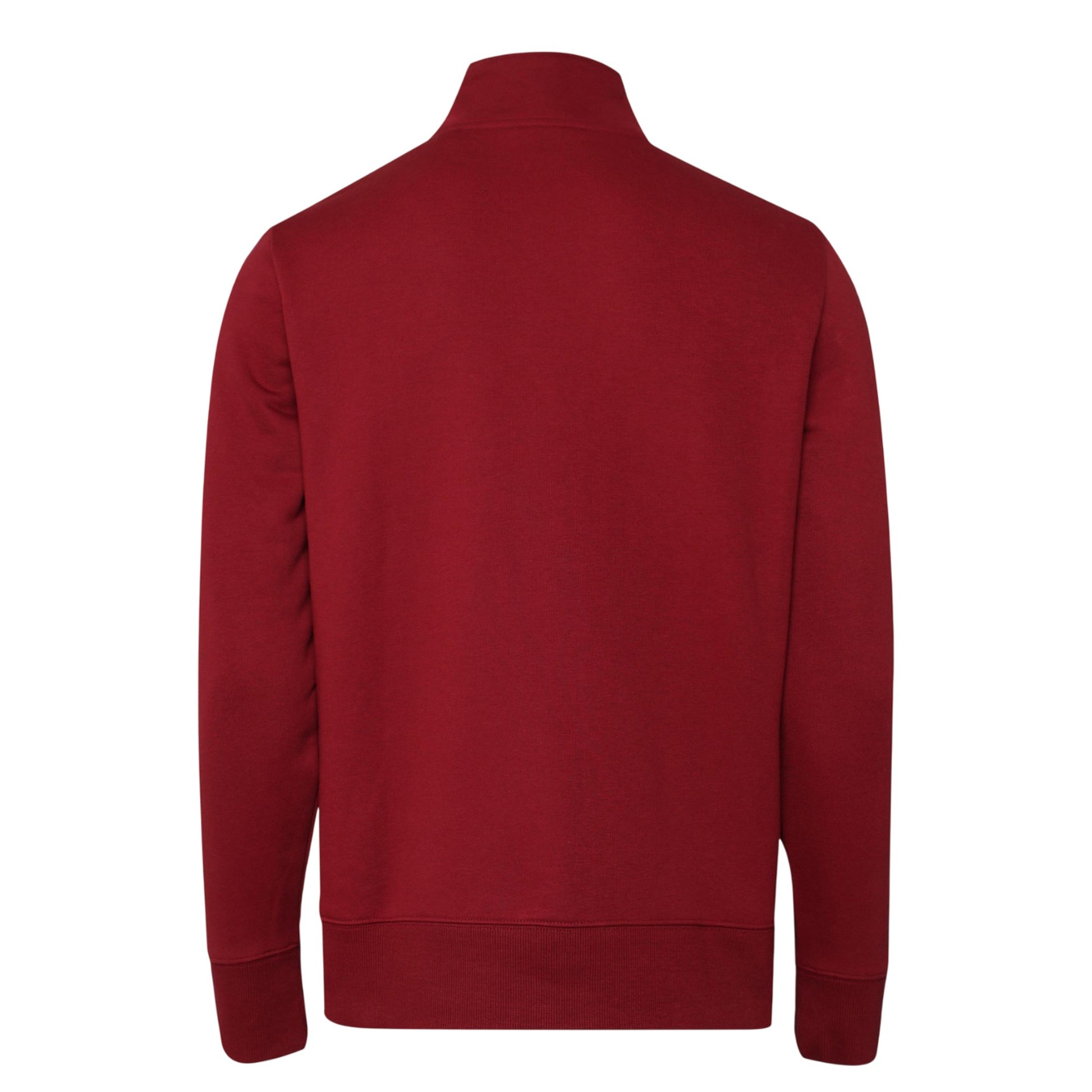 Red - Back - Gant Mens Graphic Quarter Zip Sweatshirt