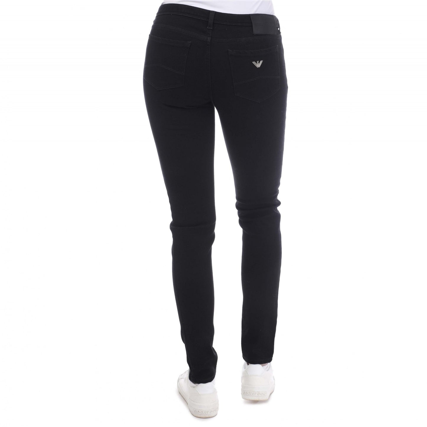 Black - Back - Emporio Armani Womens-Ladies J07 Regular Jeans