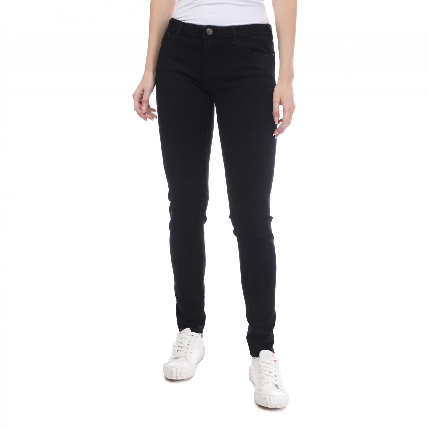 Black - Front - Emporio Armani Womens-Ladies J07 Regular Jeans