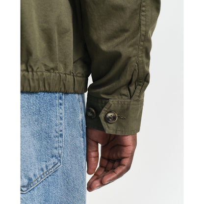 Green - Side - Gant Mens Cotton Regular Wind Jacket