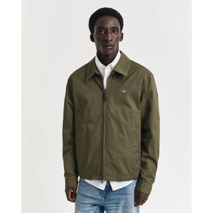 Green - Front - Gant Mens Cotton Regular Wind Jacket