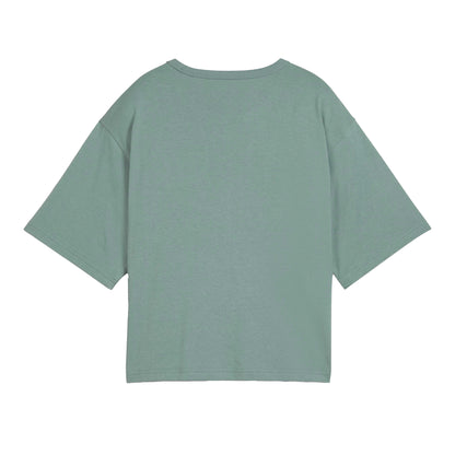 Green - Back - Puma Womens-Ladies Class Cropped Relaxed Fit T-Shirt