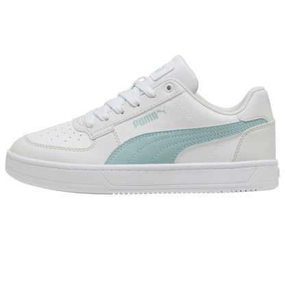 Grey-Green - Back - Puma Childrens-Kids Caven 2.0 Synthetic Leather Trainers