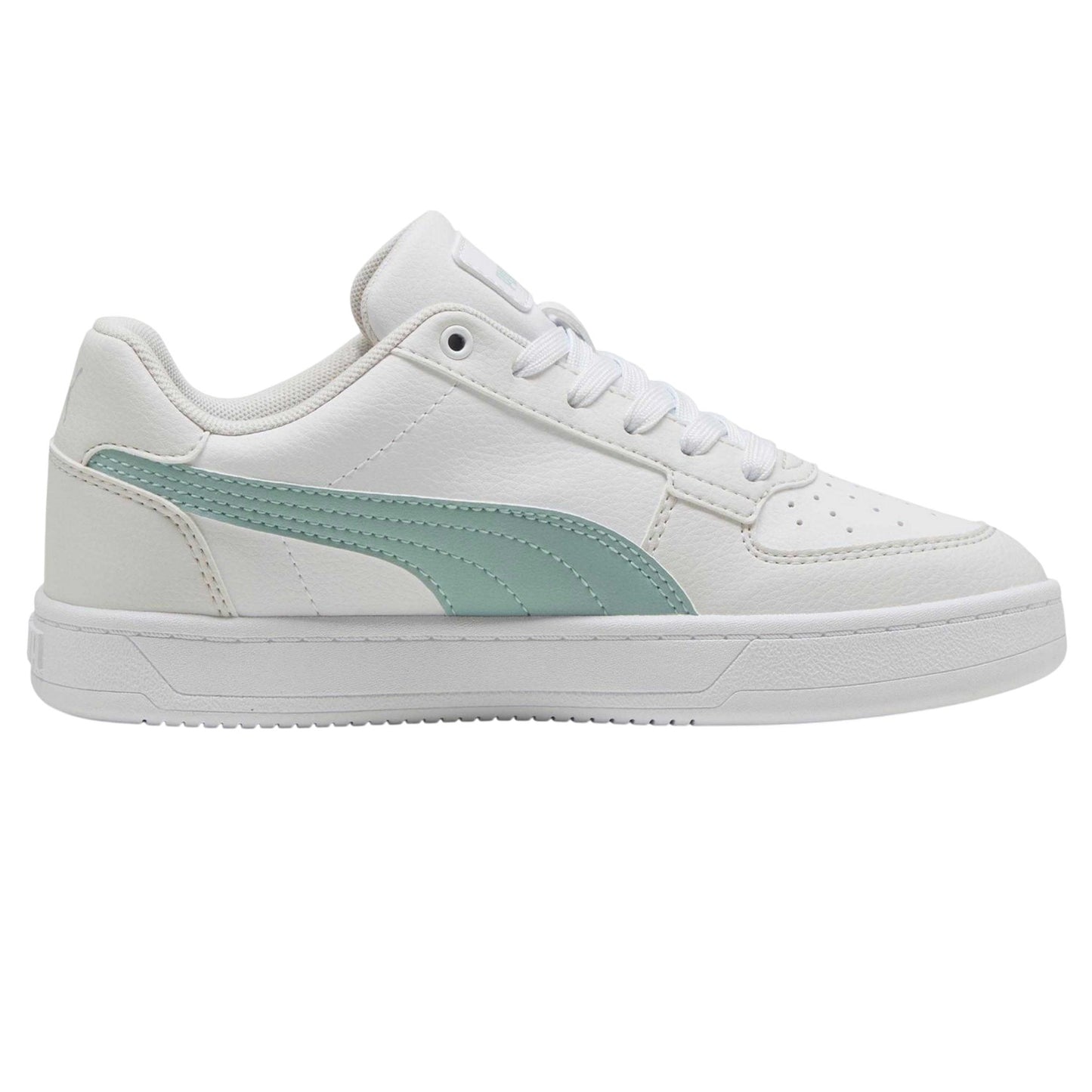 Grey-Green - Front - Puma Childrens-Kids Caven 2.0 Synthetic Leather Trainers