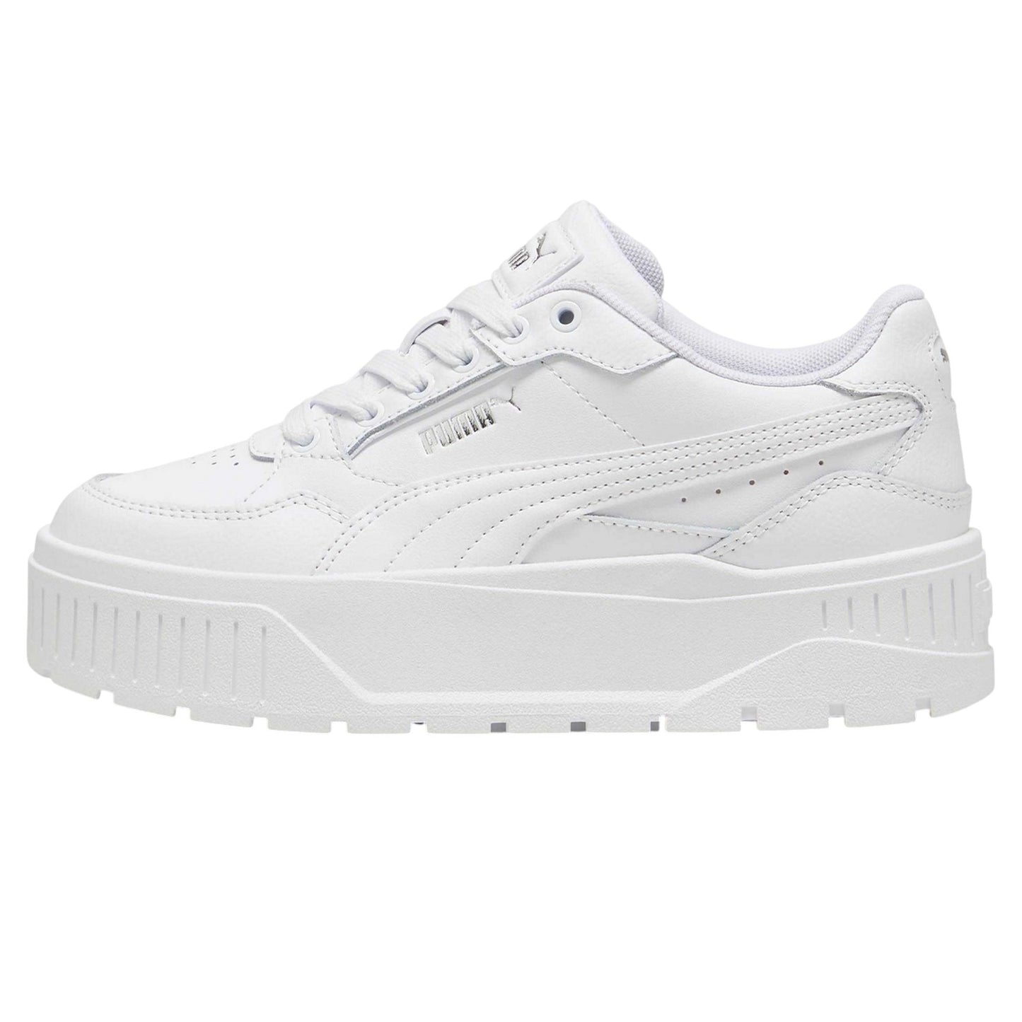 White - Back - Puma Childrens-Kids Karmen II Idol Leather Trainers