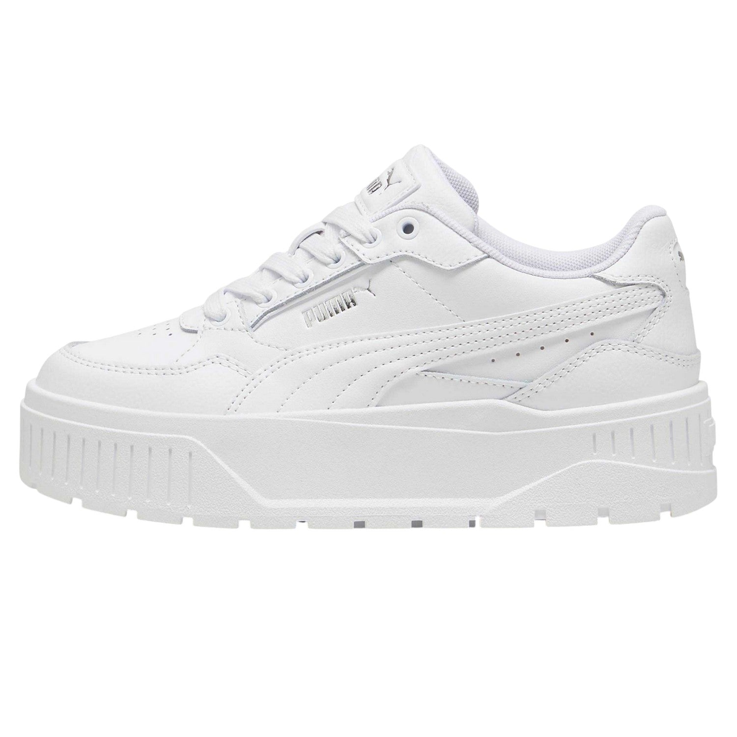 White - Back - Puma Childrens-Kids Karmen II Idol Leather Trainers