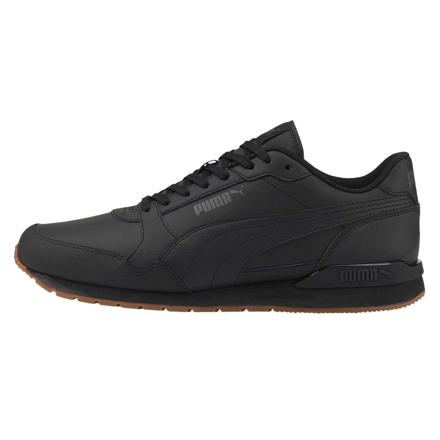 Black - Back - Puma Womens-Ladies St Runner V3 Leather Trainers