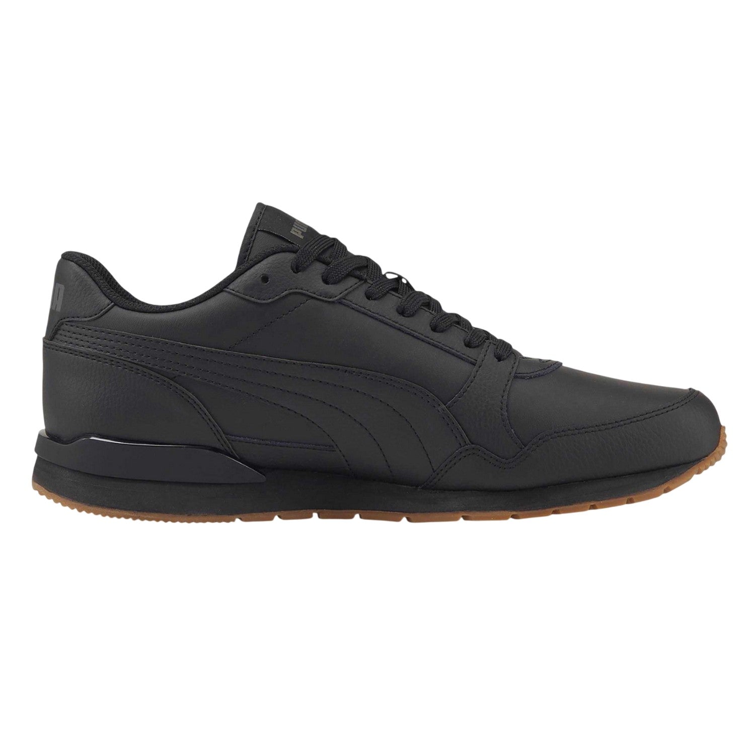 Black - Front - Puma Womens-Ladies St Runner V3 Leather Trainers