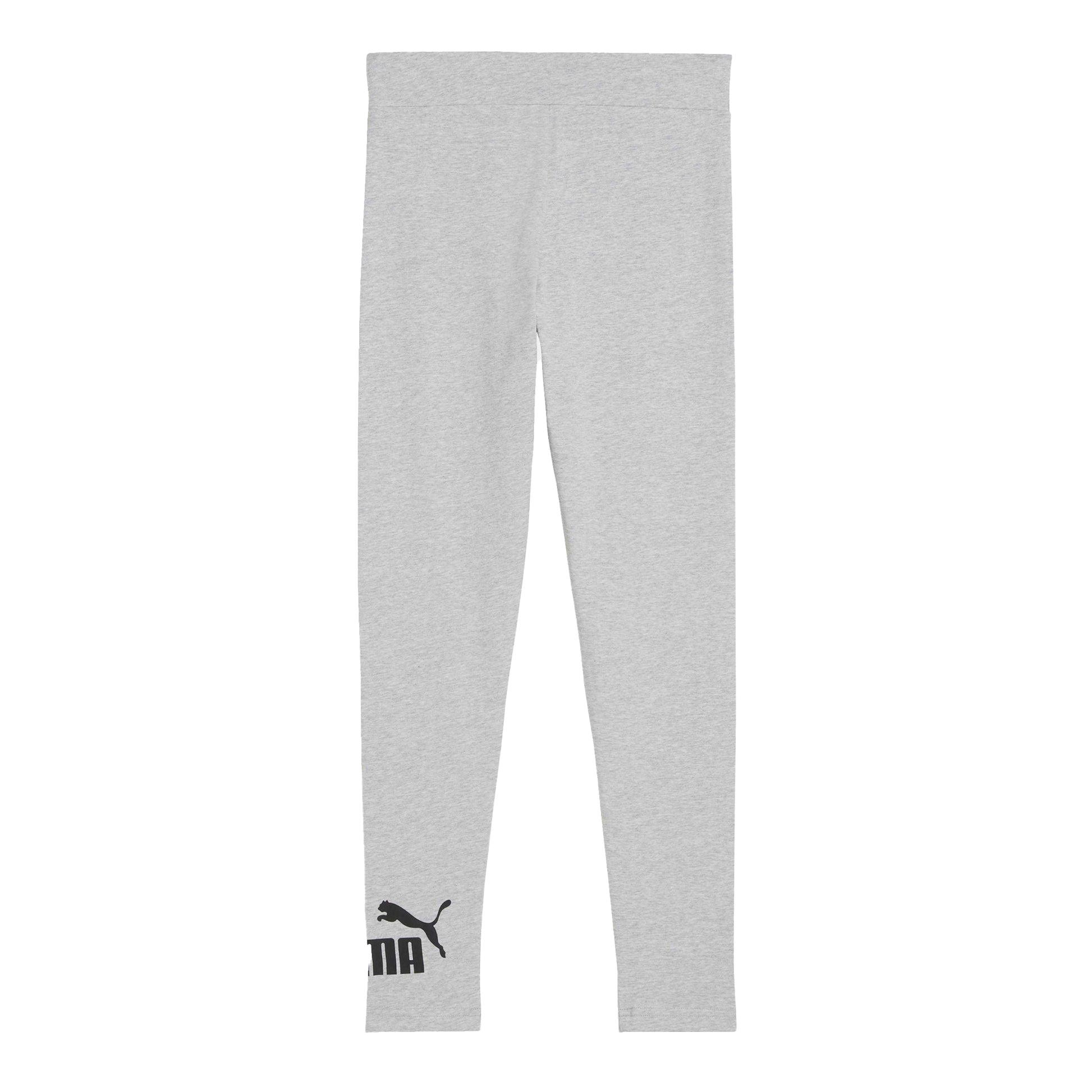 Grey - Front - Puma Childrens-Kids Essential No.1 Logo Leggings