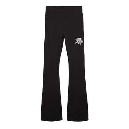 Black - Front - Puma Womens-Ladies Flared High Rise Leggings