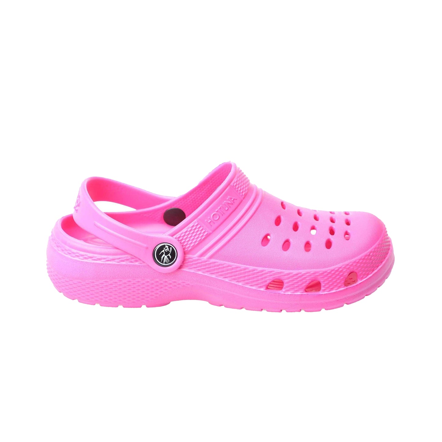 Pink - Side - Hot Tuna Childrens-Kids Clogs