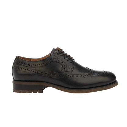 Black - Back - Firetrap Mens Croydon Leather Brogues