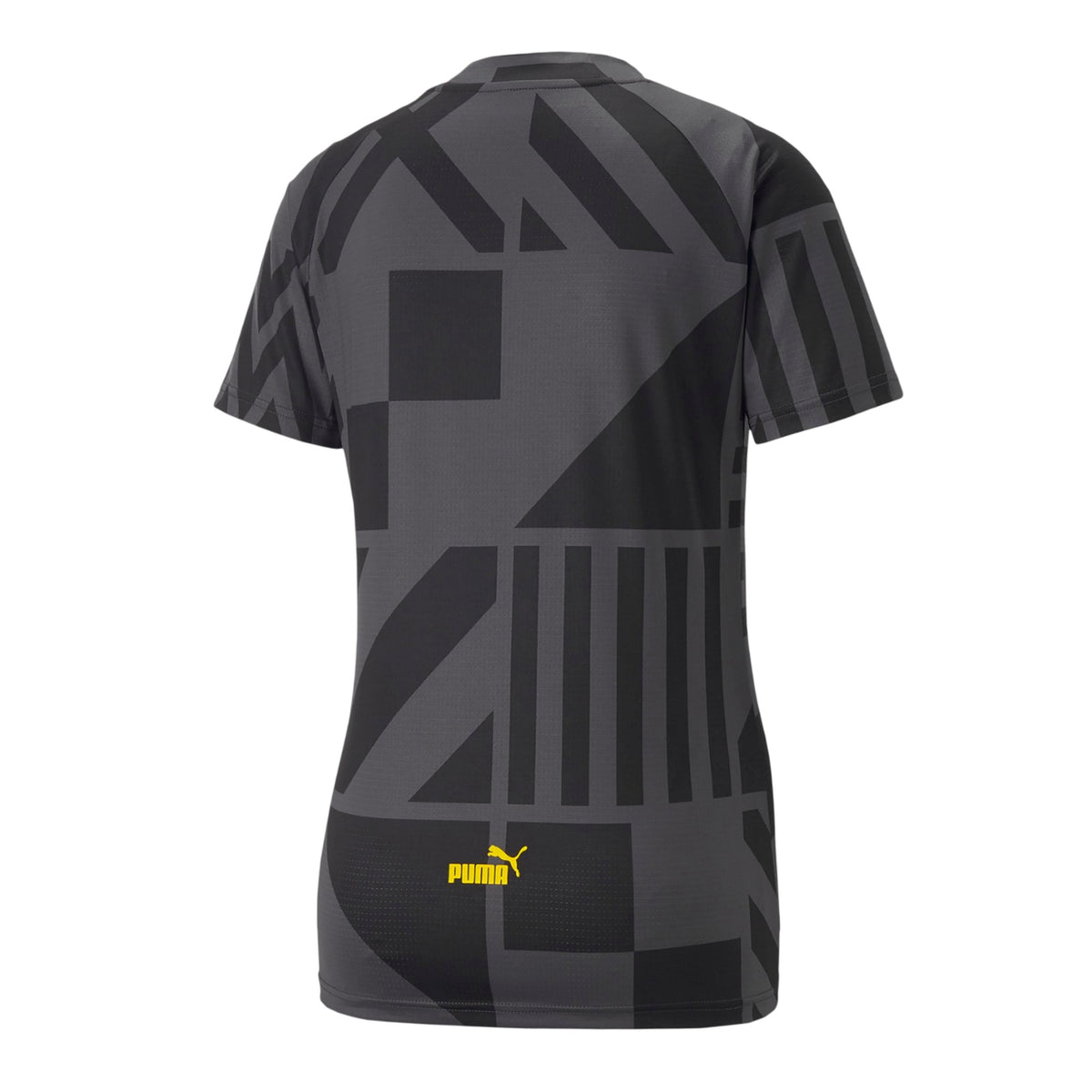 Black-Yellow - Back - Puma Mens Prematch Manchester City FC Jersey