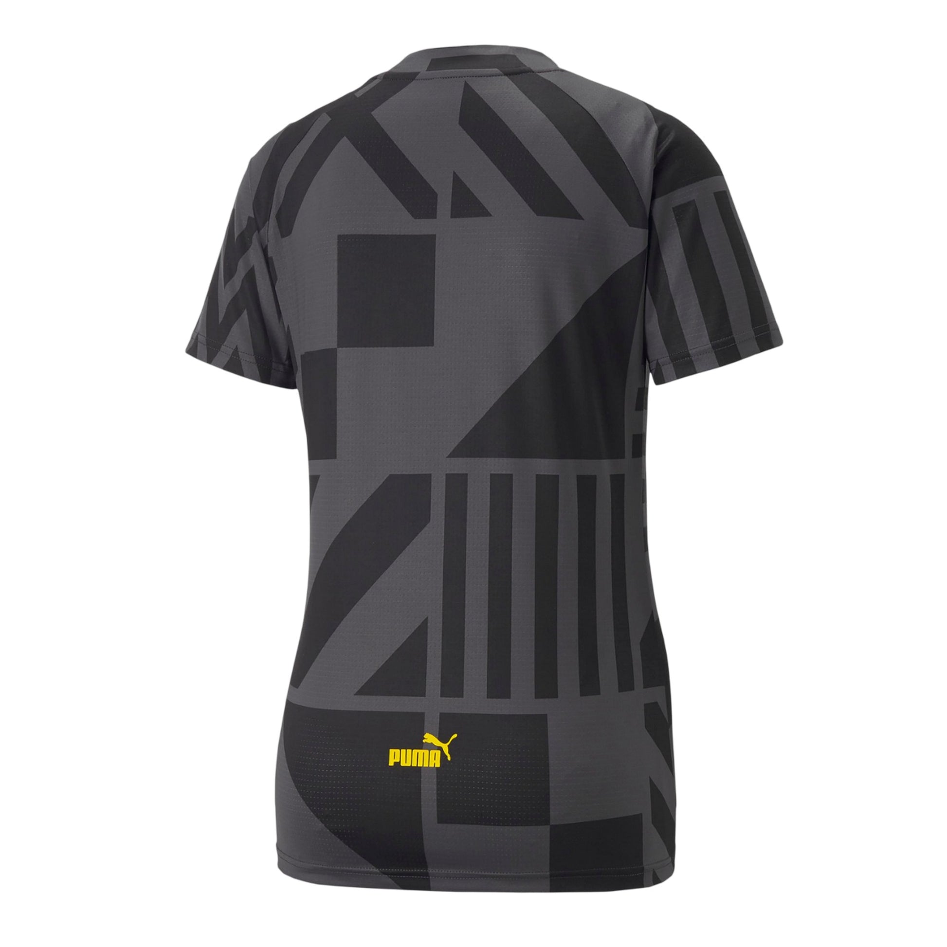 Black-Yellow - Back - Puma Mens Prematch Manchester City FC Jersey