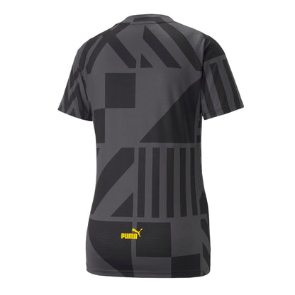 Black-Yellow - Back - Puma Mens Prematch Manchester City FC Jersey