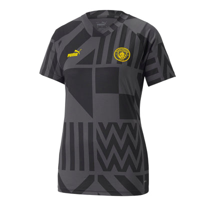 Black-Yellow - Front - Puma Mens Prematch Manchester City FC Jersey