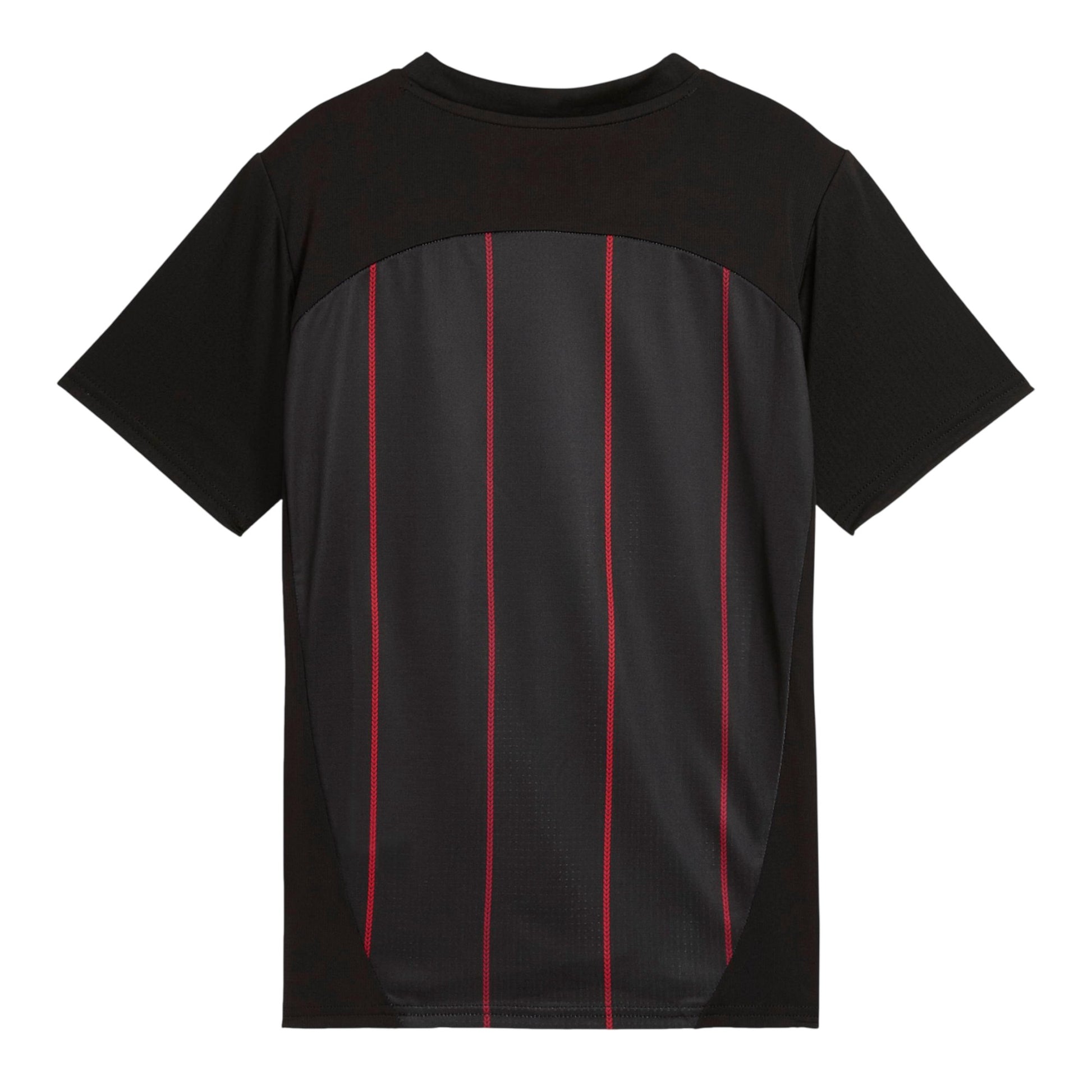 Black - Back - Puma Childrens-Kids Prematch AC Milan Short-Sleeved Football Jersey