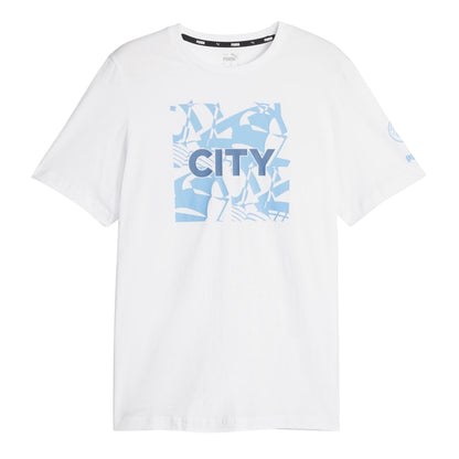 White - Front - Puma Unisex Adult Ftbl core Manchester City FC T-Shirt