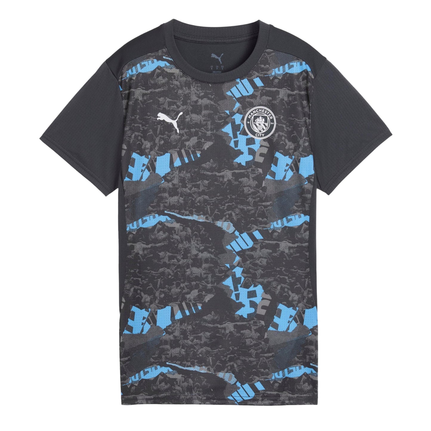 Grey - Front - Puma Mens Prematch Manchester City FC Jersey
